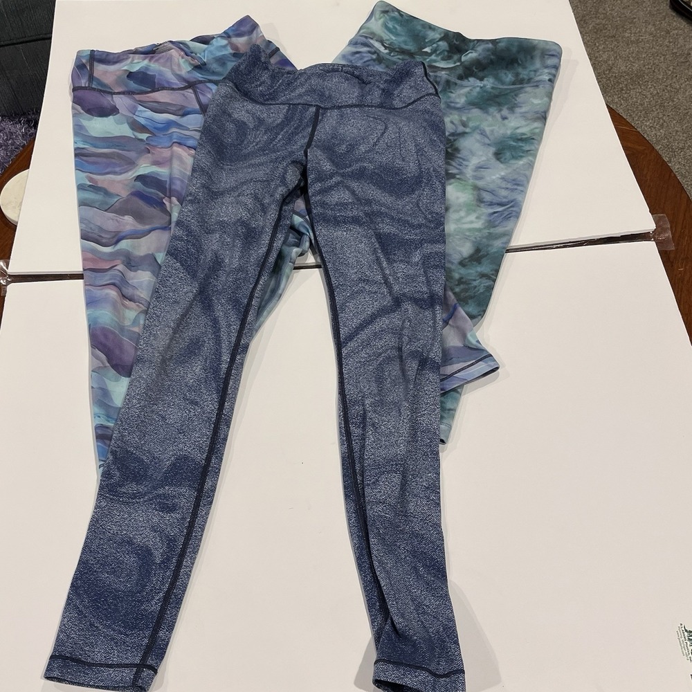 Lot Bundle Athlete Girl Leggings Chit Chat Large Size 12 Mid Rise